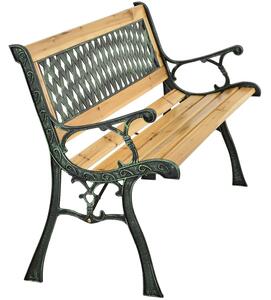 2-místná zahradní lavička Pisa z lakovaného dřeva a kovu