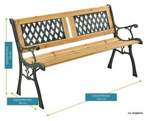 2-místná zahradní lavice Sanremo z lakovaného dřeva a kovových částí