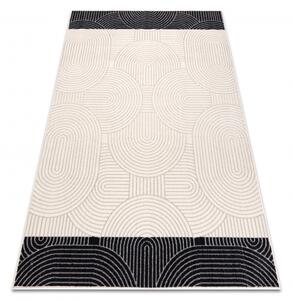 Makro Abra Kusový koberec vlněný ANGEL 7901 / 52044 Geometrický béžový černý Rozměr: 160x230 cm