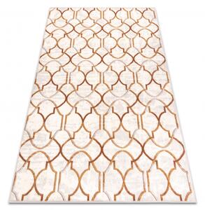 Makro Abra Kusový koberec vlněný ANGEL 7905 / 52822 Ornament Geometrický béžový zlatý Rozměr: 120x170 cm