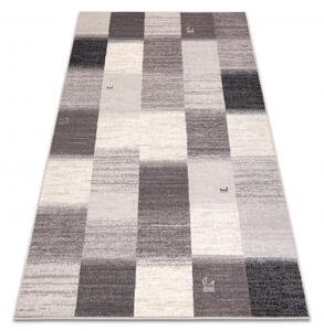 Makro Abra Kusový koberec vlněný ANGEL 7961 / 52022 Geometrický čtverce béžový šedý Rozměr: 120x170 cm