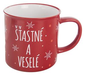 Keramický hrnek ŠŤASTNÉ A VESELÉ 510 ml