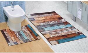 Bellatex Sada koupelnových predložek Dřevěná podlaha 3D , 60 x 100 cm, 60 x 50 cm