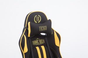 Závodní kancelářská židle Amabile černá/žlutá