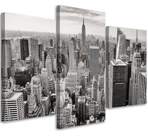 Obraz na plátně třídílný New York Manhattan City - 150x100 cm