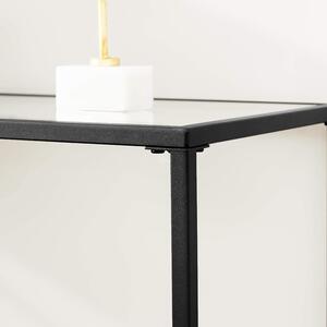 VASAGLE Konzolový stolek skleněný čirý černý
