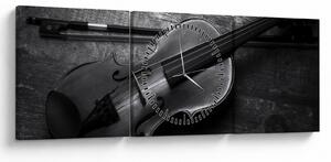 Obraz - Viola (s hodinami) (90x30 cm)