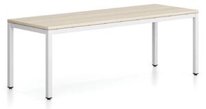 Lavice FRAME, bílá podnož, 1685 x 404 x 468 mm, dub přírodní