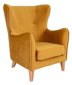 Hořčicově žlutá židle Iliade