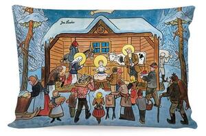 Povlak na polštářek JOSEF LADA Betlém v zimě 33 x 50 cm
