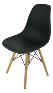 Jídelní židle Molly (černá + přírodní). 1071409