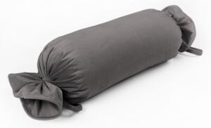 Biante Sametový polštář válec bonbon Velvet Premium SVP-017 Tmavě šedý 15x40 cm