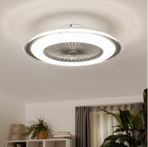 Brilagi - LED Stmívatelné svítidlo s ventilátorem RONDA LED/48W/230V stříbrná+DO