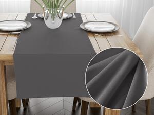 Biante Sametový běhoun na stůl Velvet Premium SVP-017 Tmavě šedý 35x120 cm