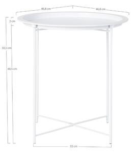 Bílý boční stolek Idina