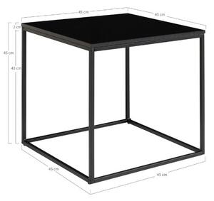 Černý odkládací stolek Leardina