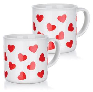 Sada keramických hrnků RED HEARTS 350 ml 2 ks