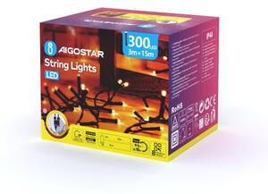 Aigostar - LED Venkovní vánoční řetěz 300xLED/8 funkcí 18m IP44 teplá bílá