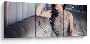 Obraz - Glamour (s hodinami) (90x30 cm)