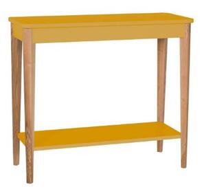Konzolový stolek ASHME 85x35cm - žlutý