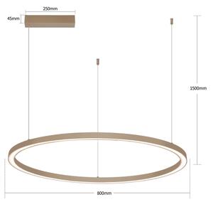 Brilagi - LED Stmív. lustr na lanku PORTOFINO LED/60W/230V pr. 80 cm béžová + DO