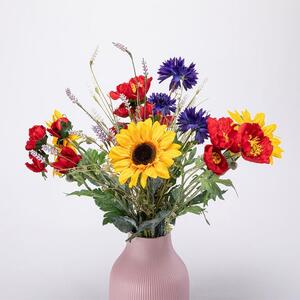 Kytice SLUNEČNICE, VLČÍ MÁK, CHRPA, ANEMONKA 65 cm