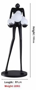 Immax 08808XL - Stojací lampa SILUETTE 6xE27/25W/230V 180 cm Human Ball