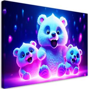 Obraz na plátně, Rozkošný lední medvěd - 90x60 cm