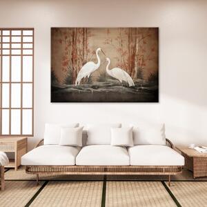 Obraz na plátně, Zvířecí orientální pták - 60x40 cm