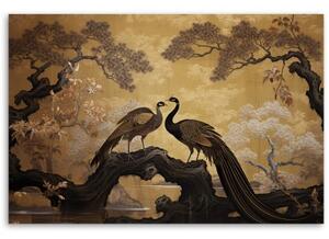 Obraz na plátně, Pávi Bonsai strom - 60x40 cm
