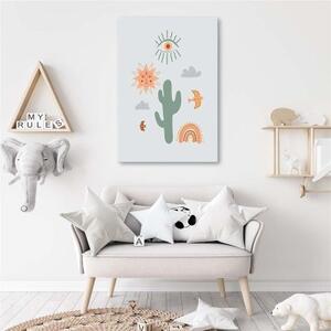Obraz na plátně Kaktusová rostlina - 60x90 cm