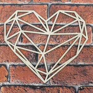 DUBLEZ | Dřevěné srdce na stěnu - Polygon