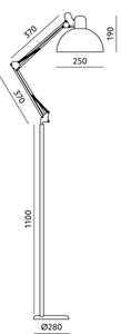 Brilagi - Flexibilní stojací lampa TASKER 1xE27/60W/230V 157 cm černá