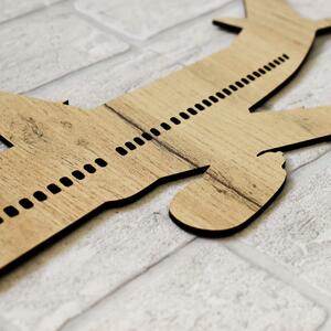 DUBLEZ | Dřevěná nálepka na stěnu - Letadlo
