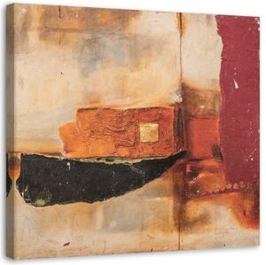 Obraz na plátně Abstraktní šedá červená - 40x40 cm