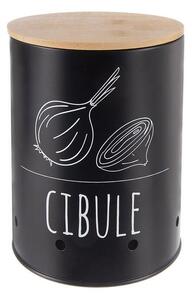 Kulatá plechová dóza CIBULE Black
