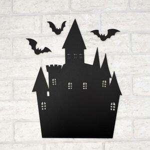 DUBLEZ | Halloweenská výzdoba na zeď - Strašidelný hrad