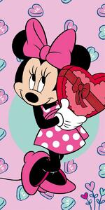 Dadka dětská plážová osuška MINNIE PINK, růžová, froté, 70x140cm