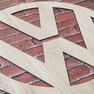 DUBLEZ | Dřevěný obraz - Znak loga Volkswagen