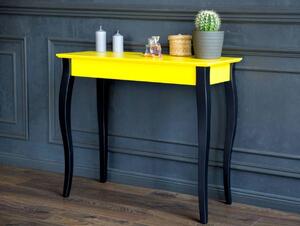 Konzolový stolek LILLO 85x35cm - černé nohy / žlutá barva