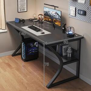 Herní stůl kvalitní psací stůl černý 140x60x75 cm OTC-B2