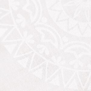 The Spirit of OM záclona „Mira“ z bio bavlny bílá s potiskem mandal, 145 x 140 cm