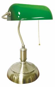 ACA DECOR PRESTIGE stolní lampa 1xE27/60W/230V mosaz/zelená