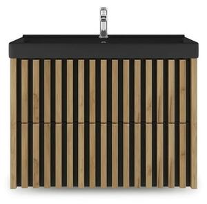 Koupelnová skříňka s umyvadlem SAT Delano 80x46 cm dub mat DELANO80ZDCUMB