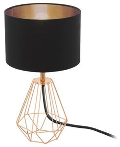 Stolní lampa CARLTON černá/měď