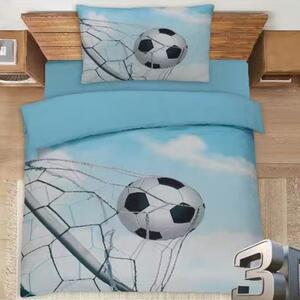 3D Bavlněné povlečení FOOTBALL ZONE, modré Rozměr povlečení: 70 x 90 cm | 140 x 200 cm