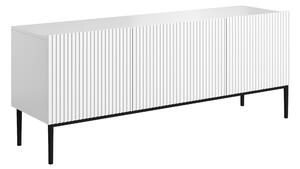 TV stolek Nicole 150 cm - bílý mat / černé nožky
