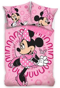 Carbotex Dětské povlečení MINNIE BÁJEČNÁ MINNIE, růžová, bavlna hladká, 140x200cm + 70x90cm