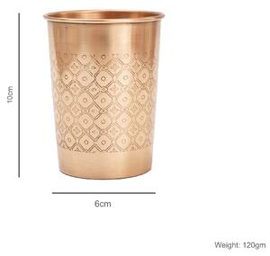Forrest & Love měděný pohár na vodu - gravírovaný Mozaika - 300 ml