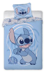 Bavlněné ložní povlečení Stitch modrý